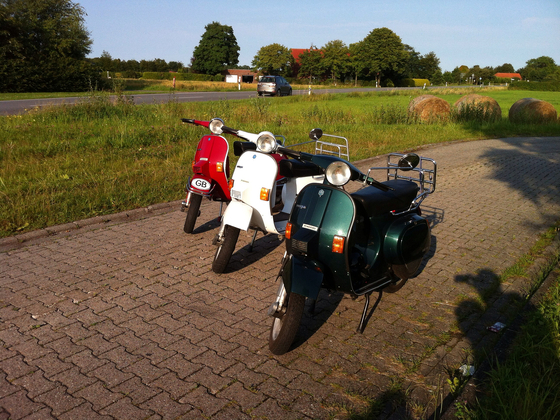 Vespa-Tricolore in Ostfriesland 28.07.12