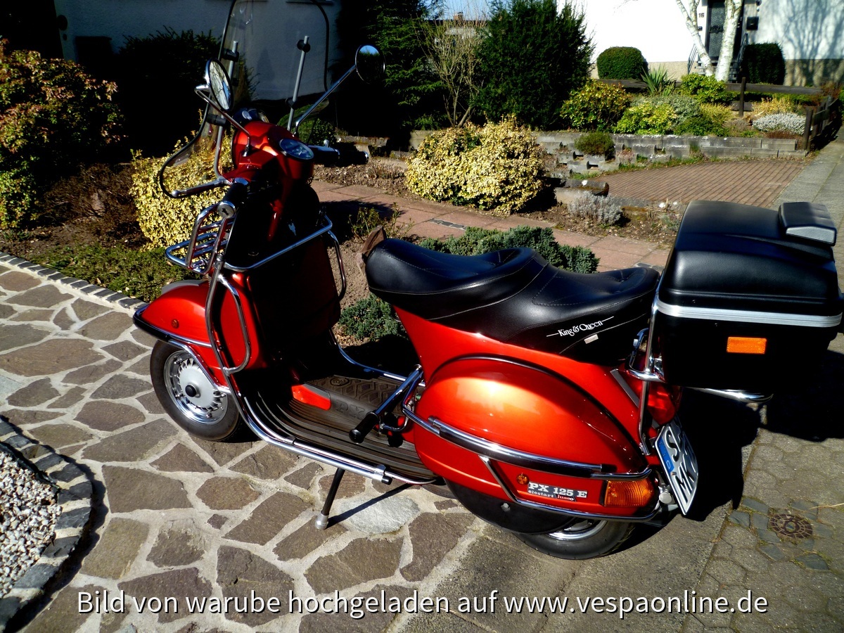 YSS Mono Stoßdämpfer Für Vespa PX 125 – Einstellbar, 255 Mm Länge, Mit Federvorspannung, Für 1984–1998 Modelle
